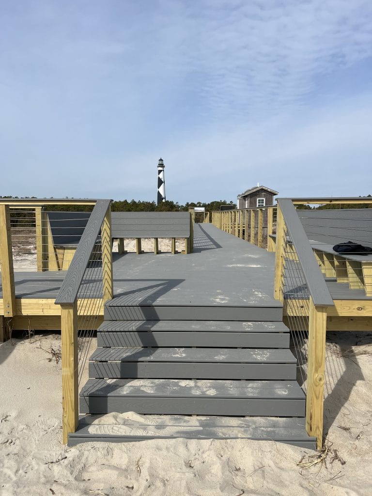 Cape Lookout Beach Boardwalk Construction - Outer Banks North Carolina - 2